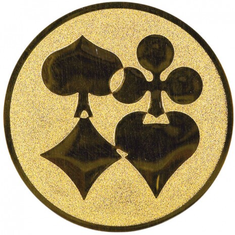 Kartenspielen Emblem gold 25 mm