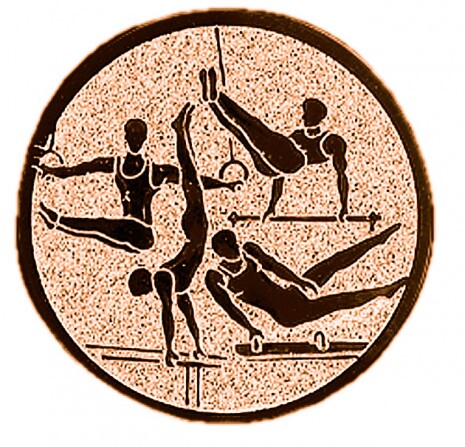 Gymnastik Emblem bronze 25 mm