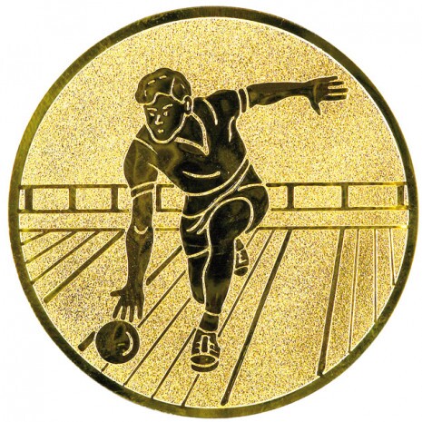 Bowling (Männer) Emblem gold 25 mm