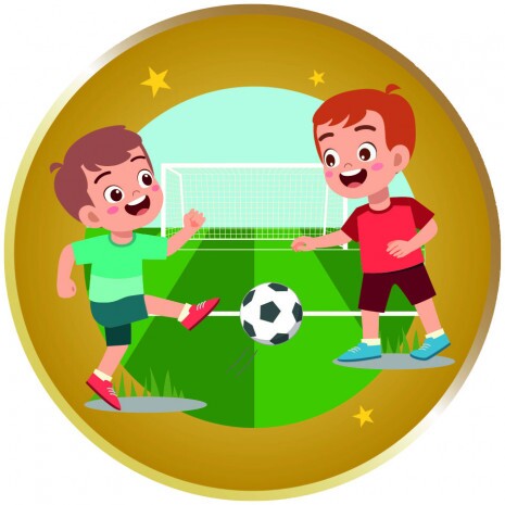 Kids Fußball Junge Emblem