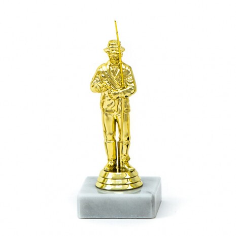 Angler (stehend) Goldfigur