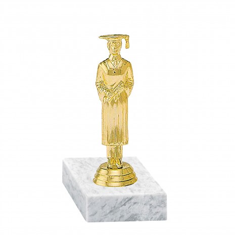 Student (männlich) Goldfigur mit Basis