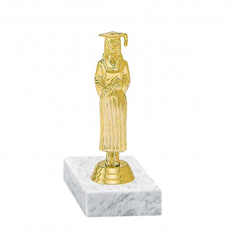 Studentin (weiblich) Goldfigur mit Basis