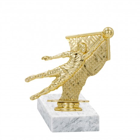 Fußball (Torwart) Goldfigur mit Basis