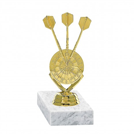 Dartscheibe) Goldfigur mit Basis