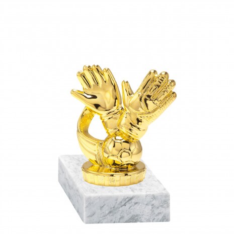 Fußball (Torwart) Goldfigur mit Basis