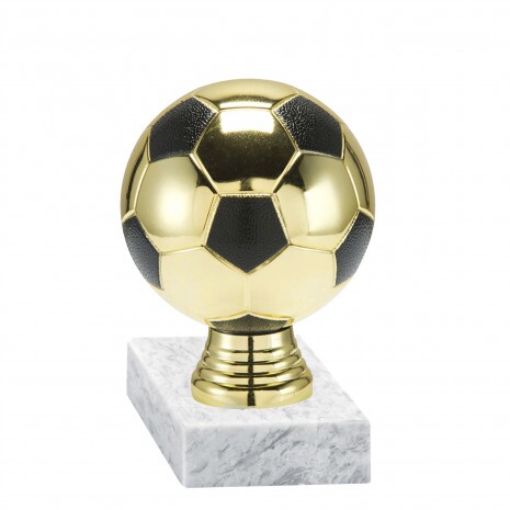 Fußball Gold-Schwarz-Figur mit Sockel