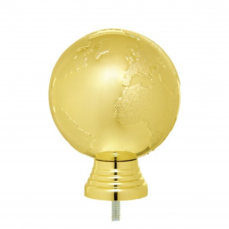 Globus Goldfigur mit Basis