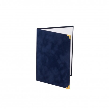 Zertifikatsmappe Blaues Plüsch A5