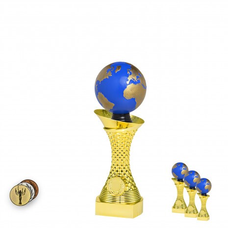 Globus auf goldenem Säulenständer