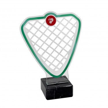 Standard Acryl-Trophäe mit Marmorbasis, breit (max. Größe 21x26 cm)