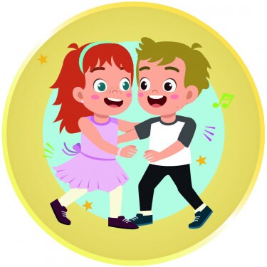 Tanzpaar Blau Emblem