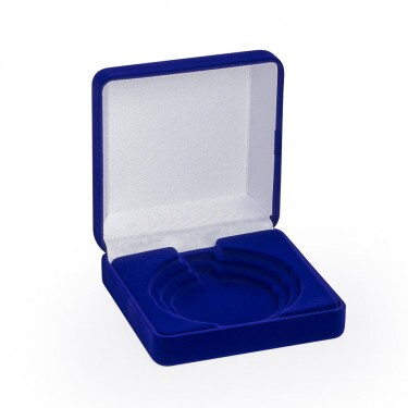 Plüsch-Medalienbox in Schwarz für 50/60/70 mm Medaillen