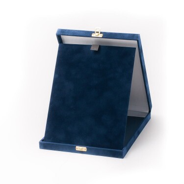 Plüschplakettenbox in Blau