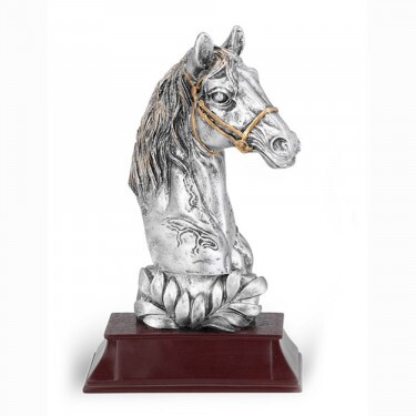 Reiten (mittlerer Pferdekopf) Kunstharzskulptur
