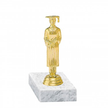 Student (männlich) Goldfigur mit Basis