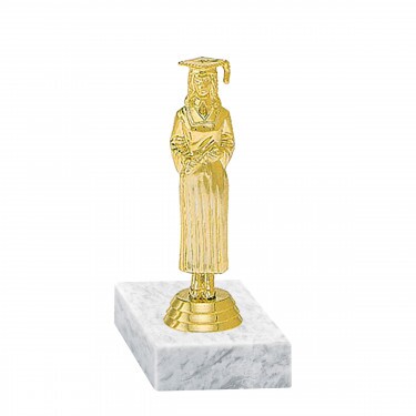 Studentin (weiblich) Goldfigur mit Basis