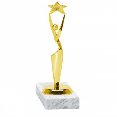 Star Award (Groß) Goldfigur mit Basis