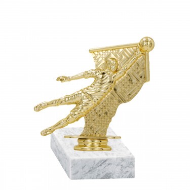 Fußball (Torwart) Goldfigur mit Basis