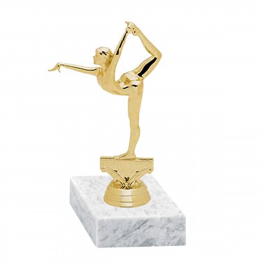 Frauenturnen Goldfigur mit Basis