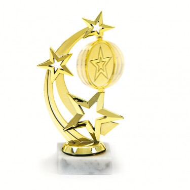 Stern (rotierend) Goldfigur mit Basis