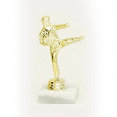 Karate (Männer Mittelstufe) Goldfigur mit Basis