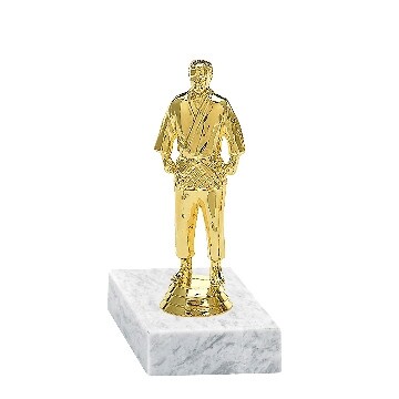 Jongleur (männlich) Goldfigur mit Basis