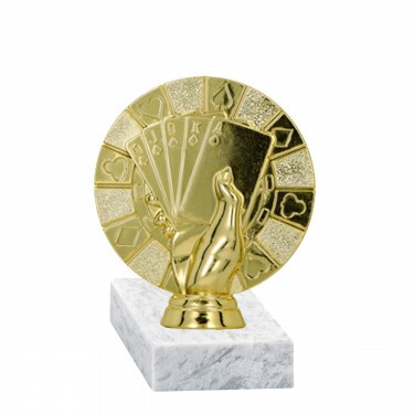 Karte (Poker) Goldfigur mit Basis