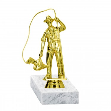 Fischer Goldfigur mit Basis