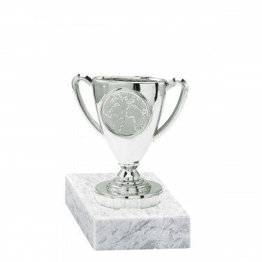 Pokal (Silber) Goldfigur mit Basis