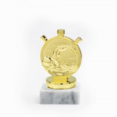 Schwimmen Goldfigur mit Basis