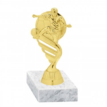 Fußballthema Goldfigur mit Basis