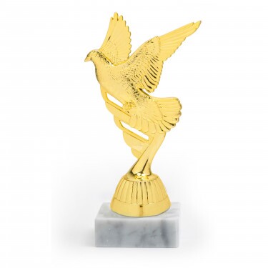 Taube Goldfigur mit Basis