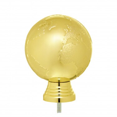 Globus Goldfigur mit Basis