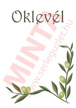 Zertifikat mit Olivenzweig A4