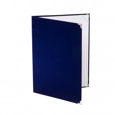 Zertifikatsmappe Blaues Plüsch A4