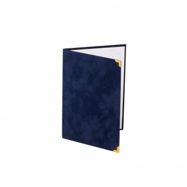 Zertifikatsmappe Blaues Plüsch A5