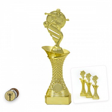 Fußballthema auf goldenem Säulenständer