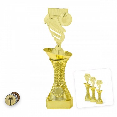Fußballthema auf goldenem Säulenständer