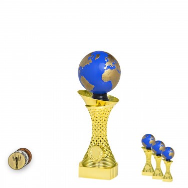 Globus auf goldenem Säulenständer