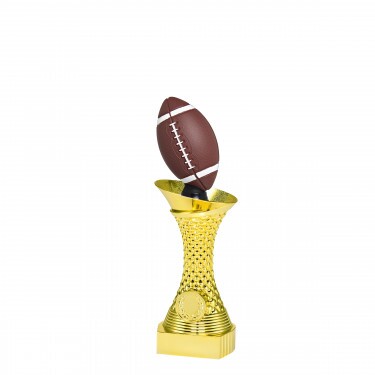 American-Football-Ball auf goldenem Säulenständer A