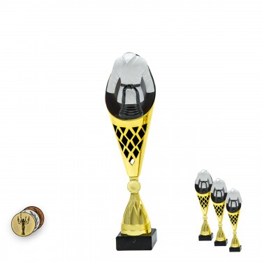 Karate auf einer schwarz-goldenen Trophäe A