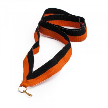 Orange-schwarz 22 mm Medaillenbänder