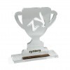 Premium Acryl-Trophäe mit Acrylbasis, aufrecht