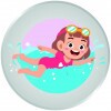 Schwimmerin Mädchen Emblem