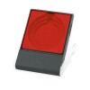 Plastikmedaillenkasten, Transparent/Rot für 50/60/70 mm Medaillen