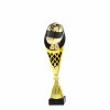 Motorsport (Helm) auf einer schwarz-goldenen Trophäe
