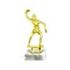 Tischtennisspieler Goldfigur mit Basis