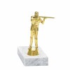 Jäger Goldfigur mit Basis