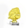 Fußball (Schuh, Ball) Goldfigur mit Basis